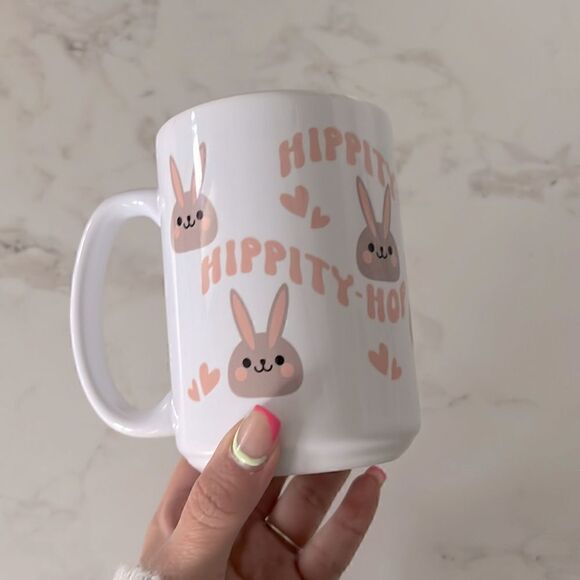 Sublimated 15oz HIPPITY-HOP coffee mug NWT - Picture 3 of 4